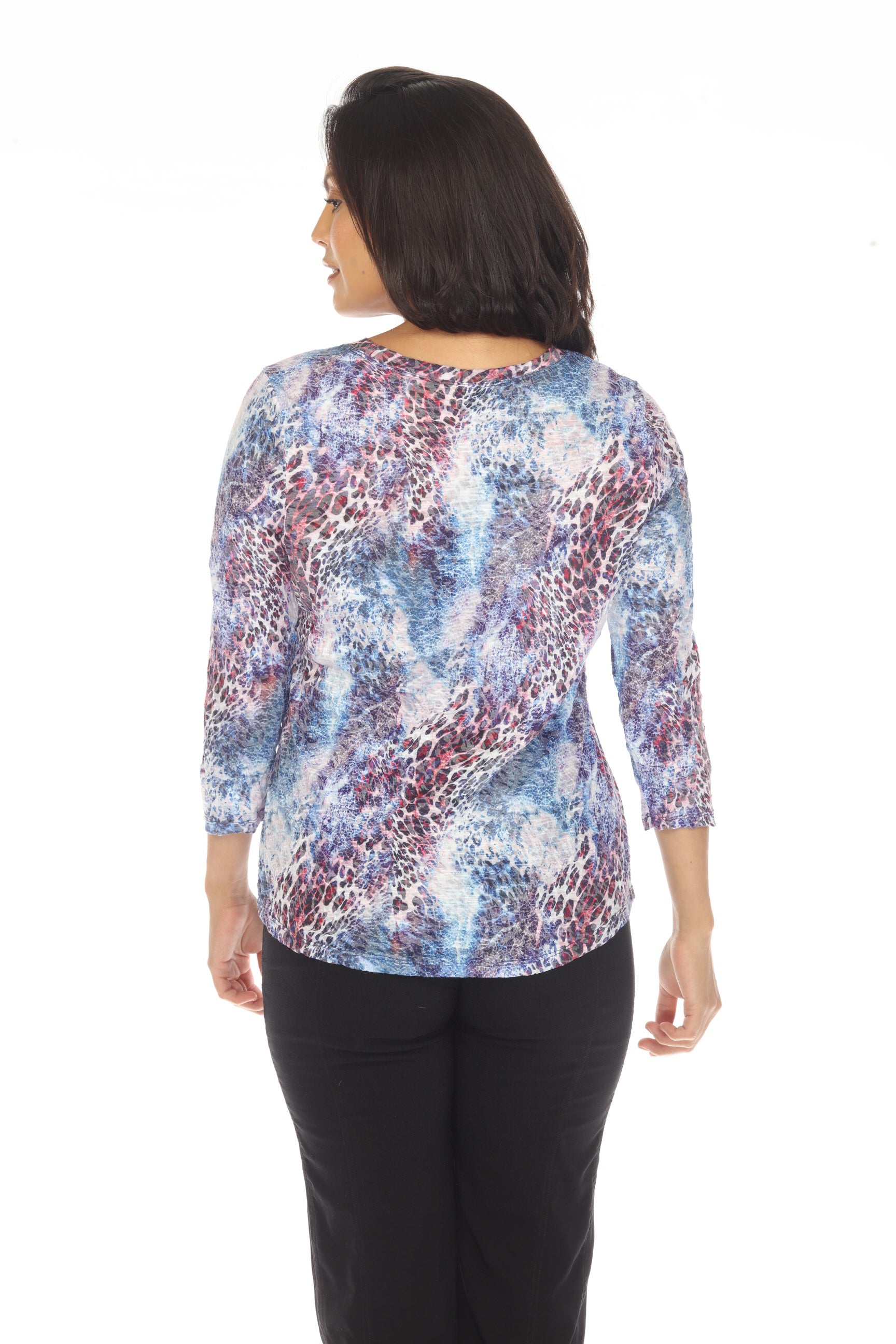 Round-Neck Top - Wild Burst - CARINE