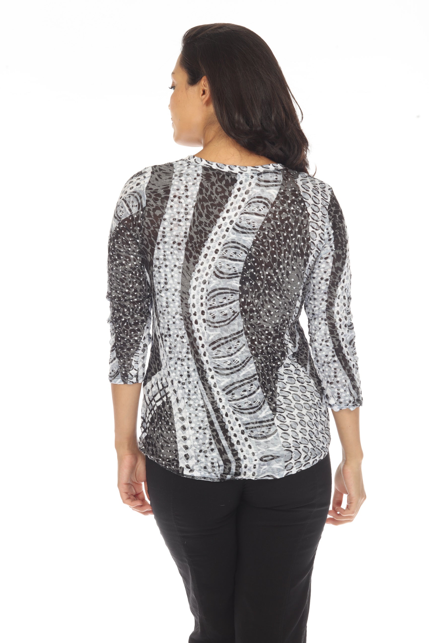 V-Neck Top - African Abstract - CARINE