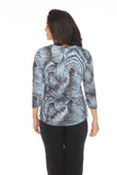 Round-Neck Top - Cyan Phase - CARINE