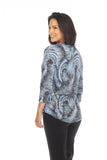 Round-Neck Top - Cyan Phase - CARINE