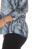 Round-Neck Top - Cyan Phase - CARINE