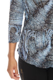Round-Neck Top - Cyan Phase - CARINE