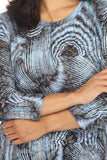 Round-Neck Top - Cyan Phase - CARINE