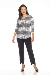 Round-Neck Top - Gray Skyline - CARINE