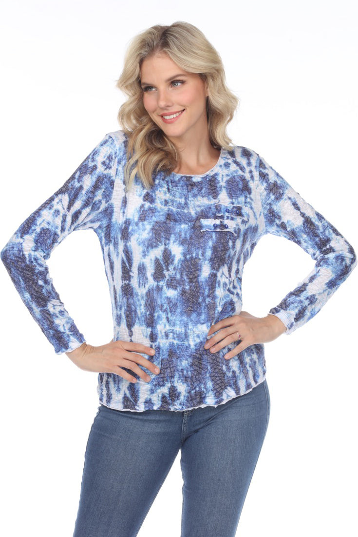 Sara Top - Denim Tie Dye - CARINE