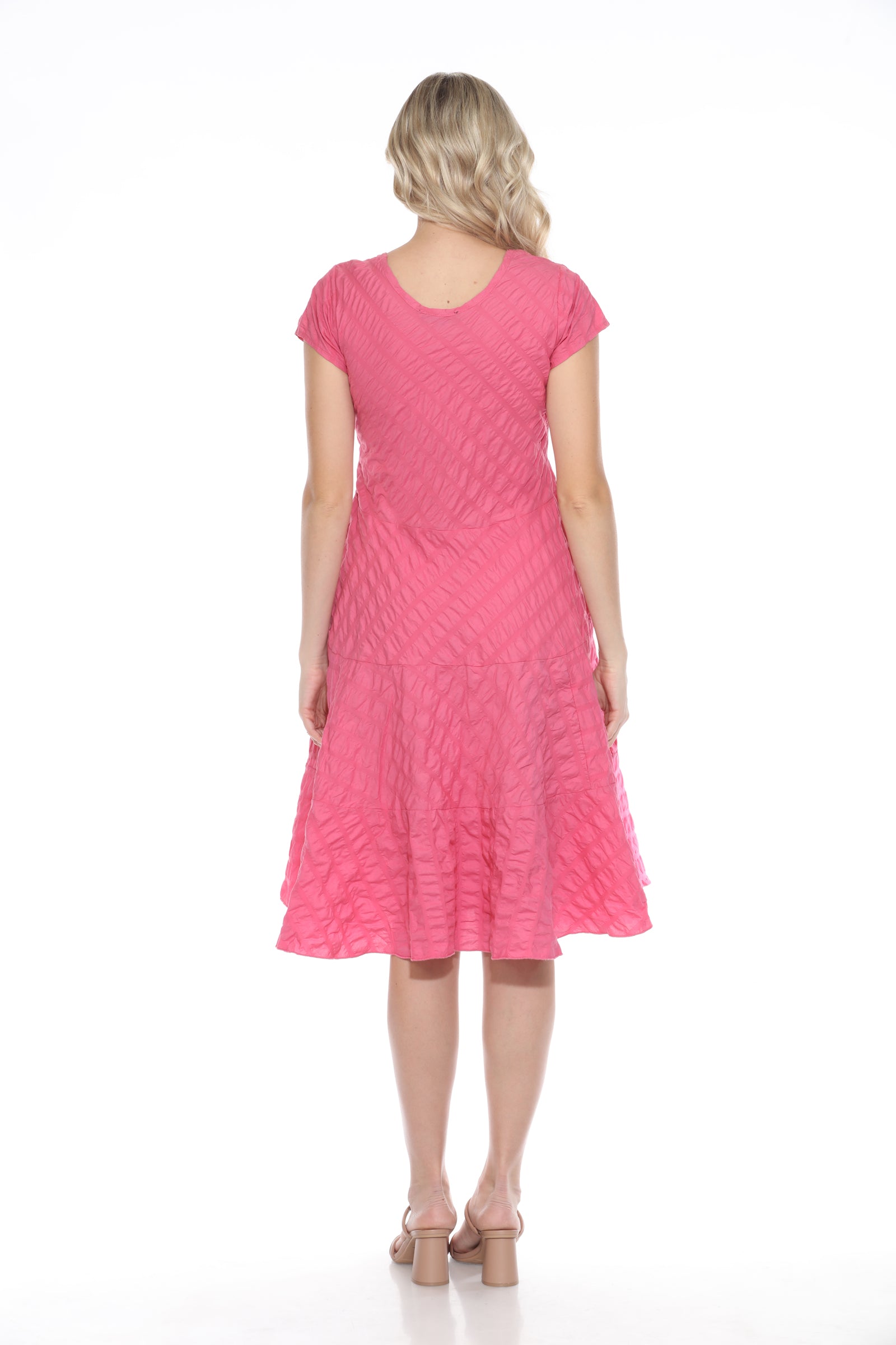 Puckered Cotton Dress CARINE Puckered Cotton Dress CARINE
