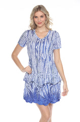 Madelyne Dress - Blue Dots