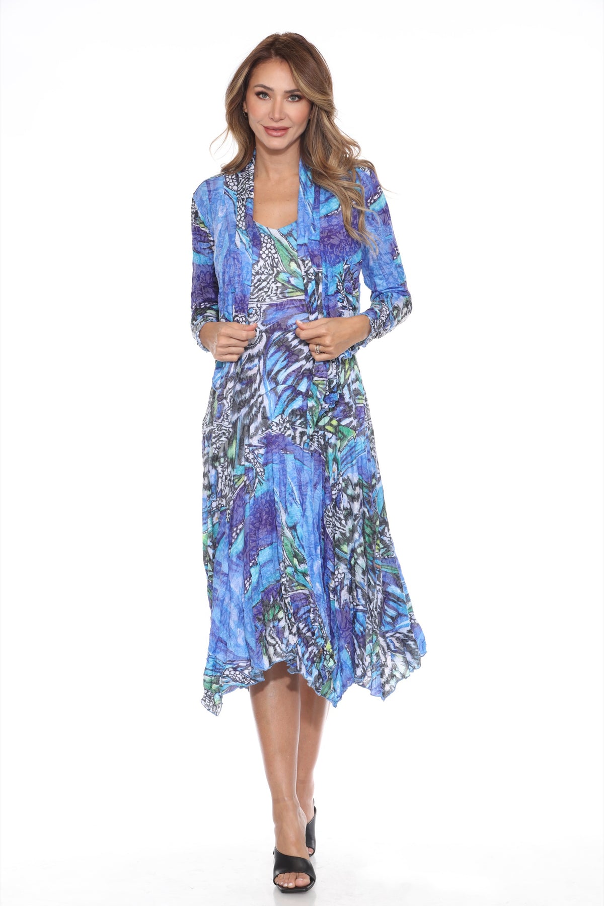 Claire Cardigan - Sapphire Flutter - CARINE