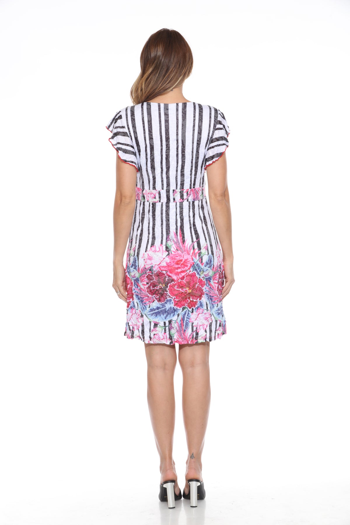 Bella Dress - Striped Blossom - CARINE