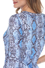 Carlie Top - Cobalt Scales - CARINE