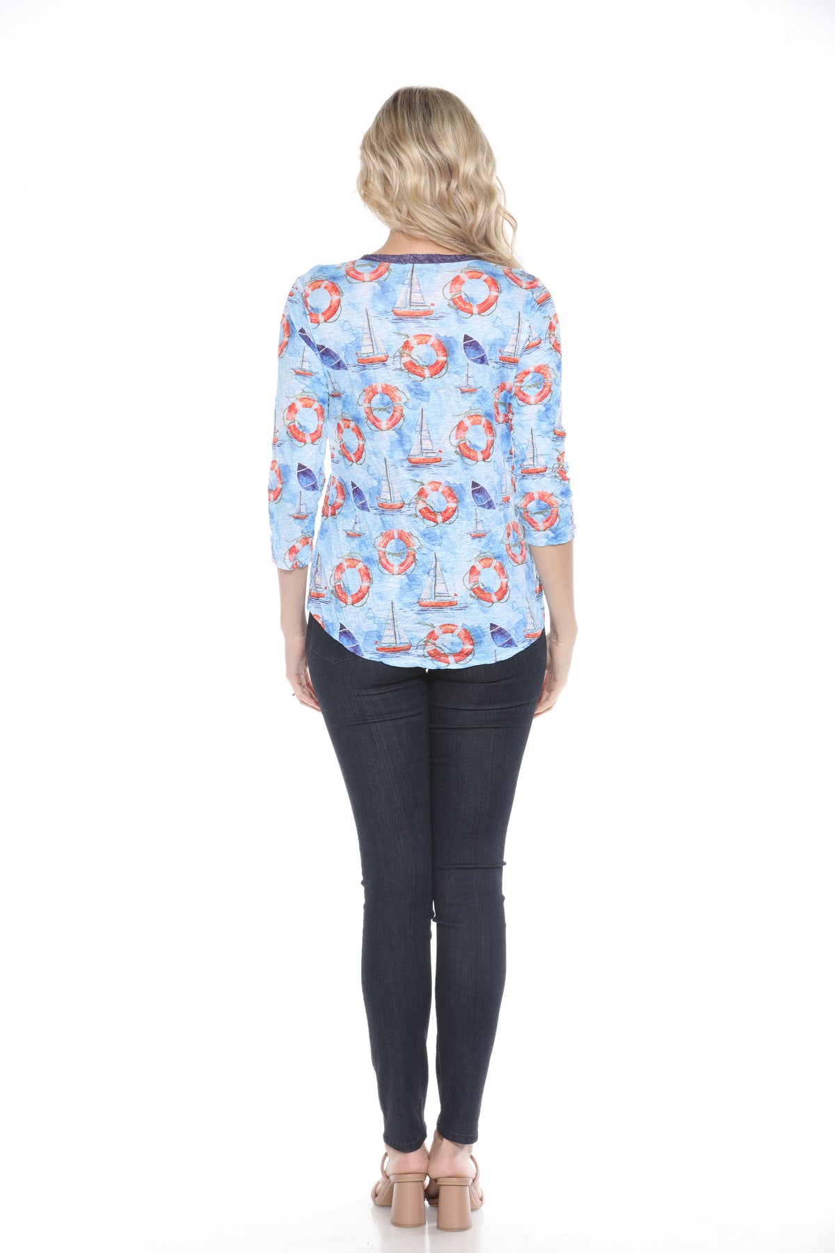 Round-Neck Top - Sail Away - CARINE
