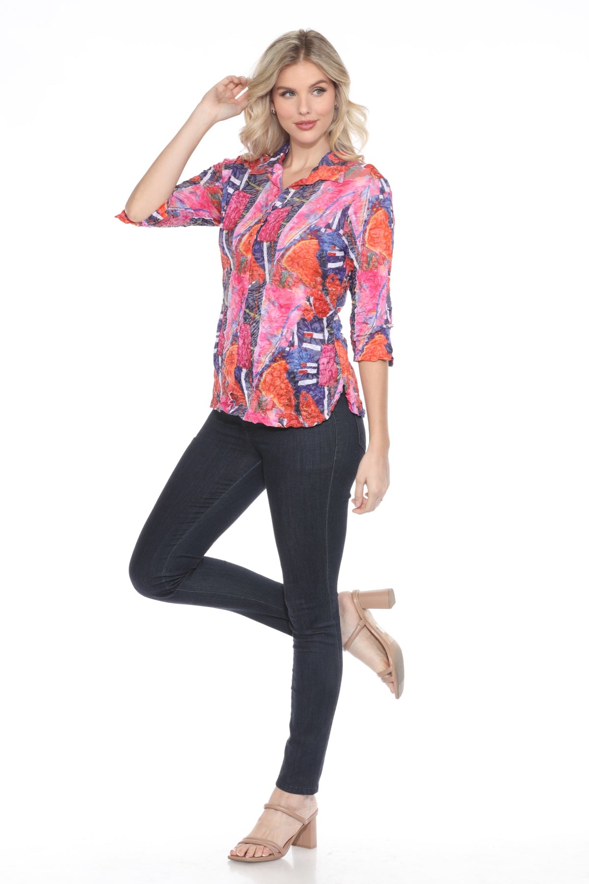 Sabrina Shirt - Blush and Bold - CARINE