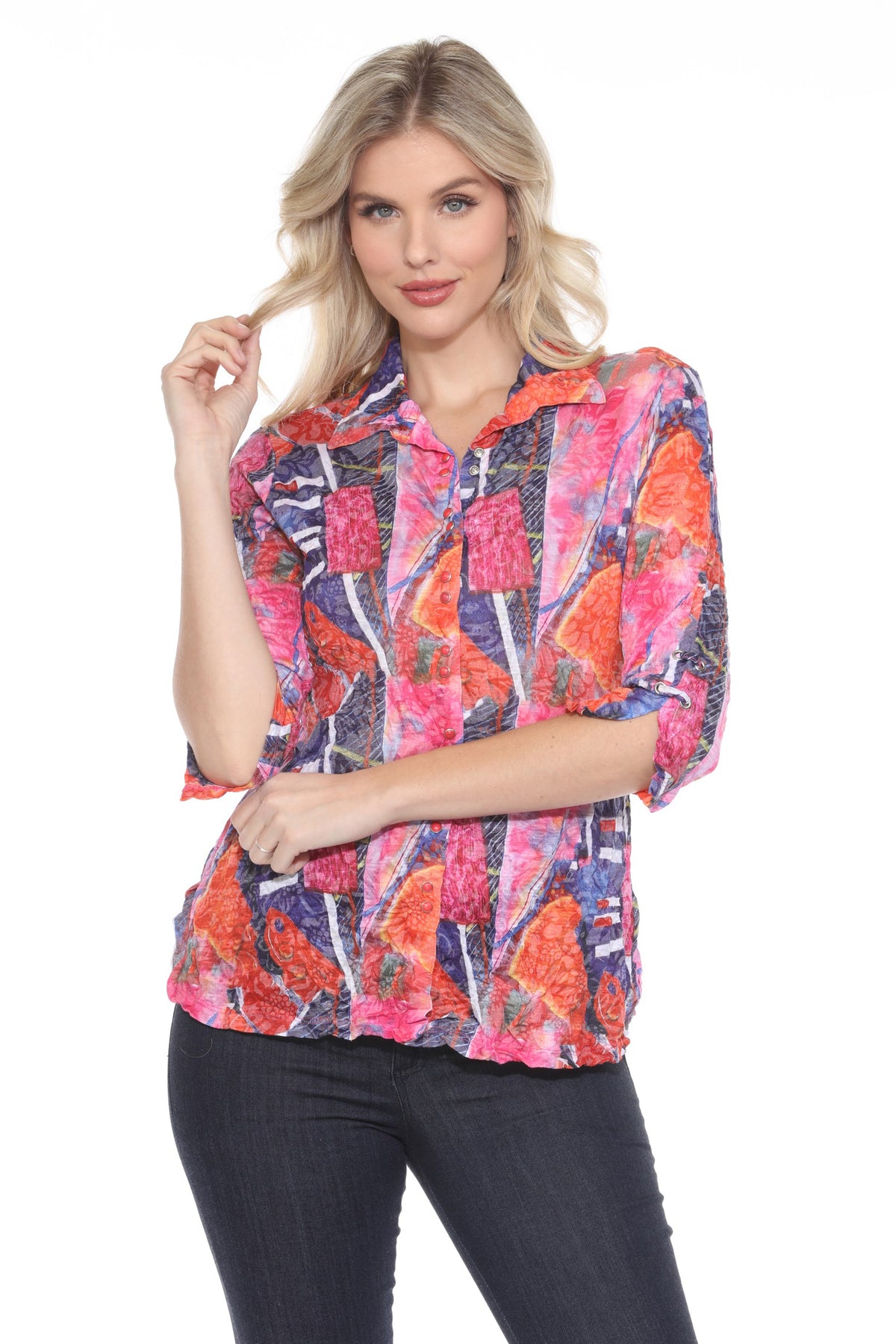 Sabrina Shirt - Blush and Bold - CARINE