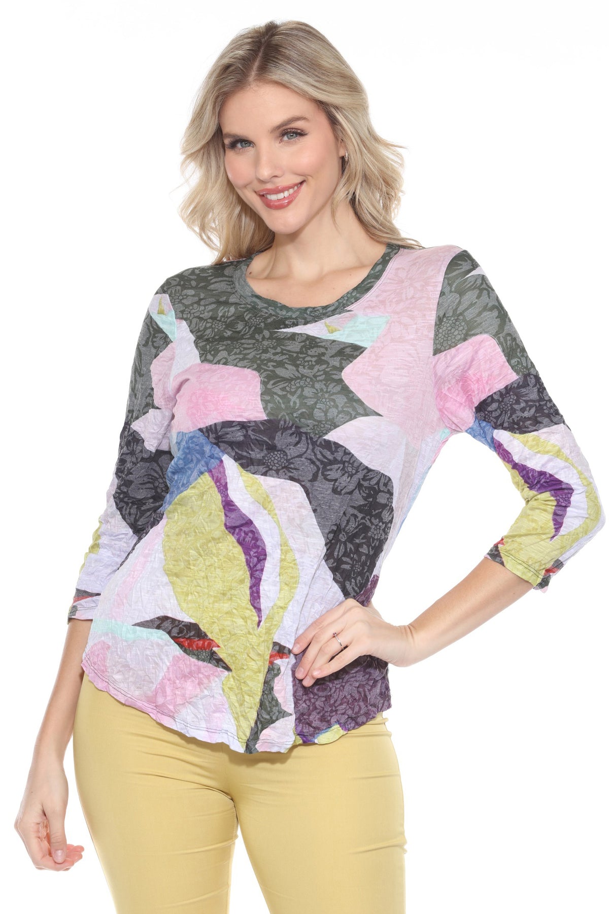 Round-Neck Top - Serene Palette