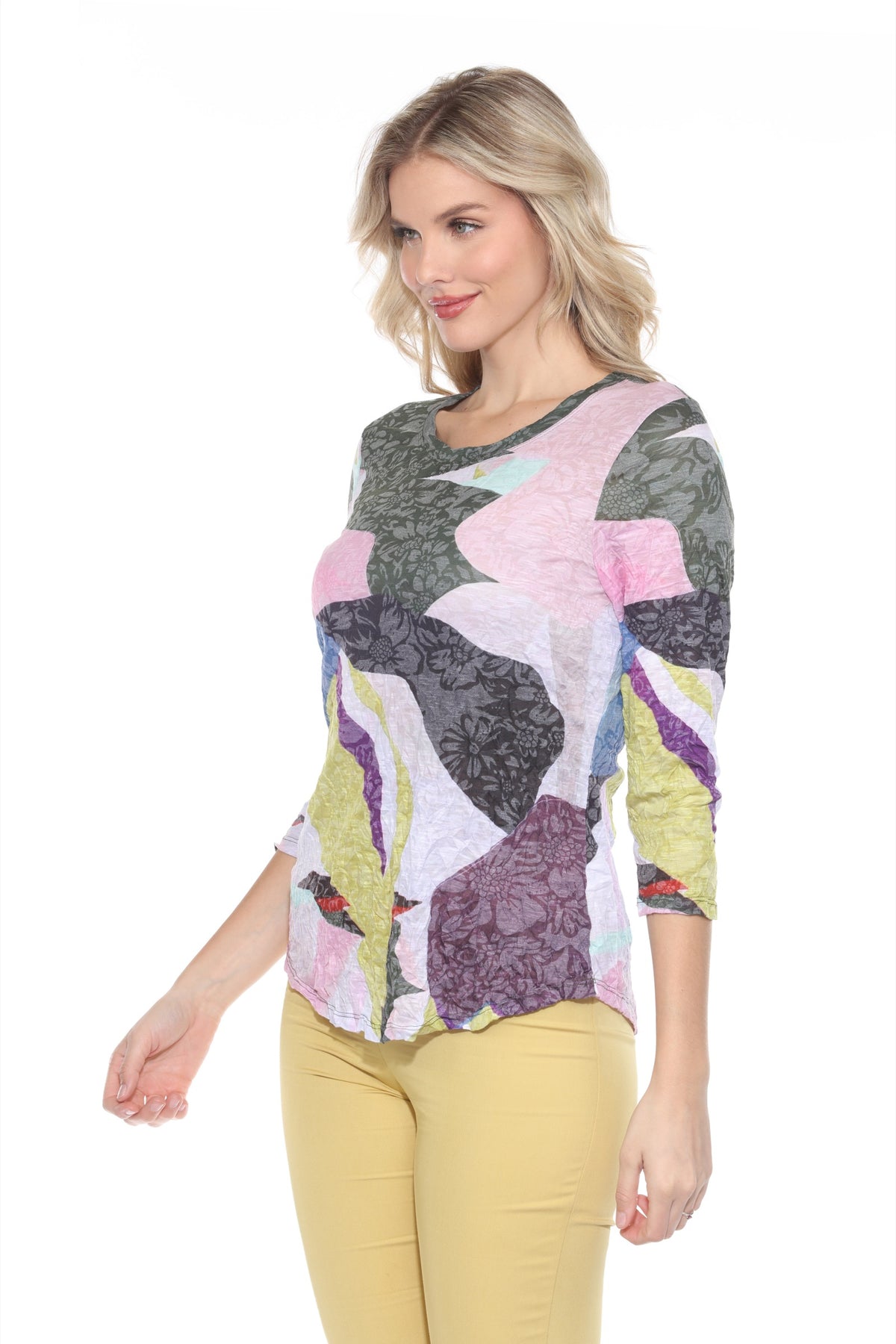 Round-Neck Top - Serene Palette - CARINE