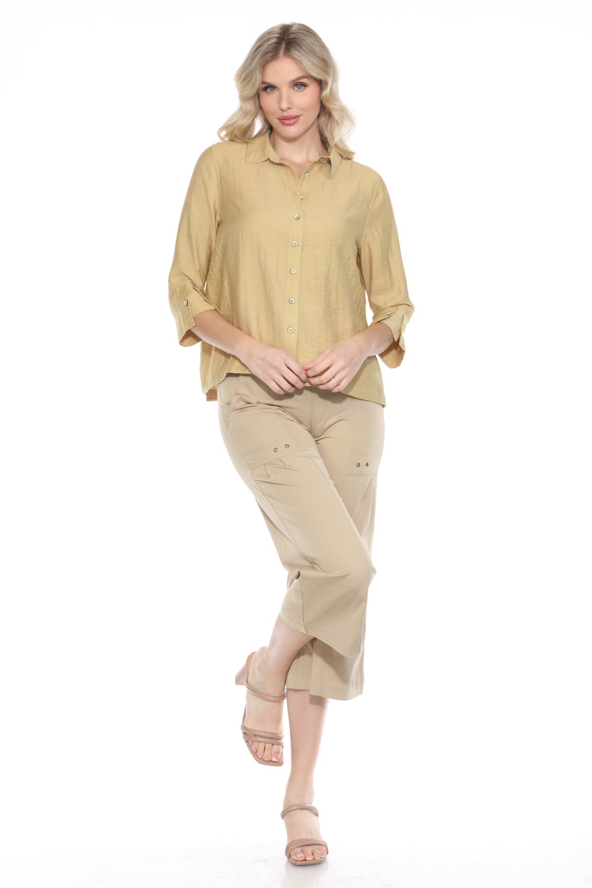Linen Blend Collared Blouse - CARINE
