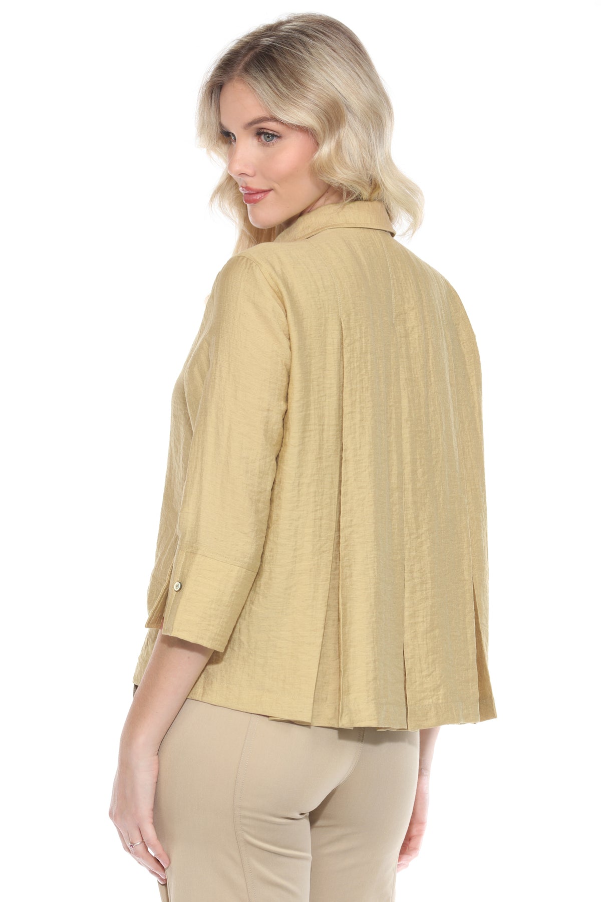 Linen Blend Collared Blouse - CARINE