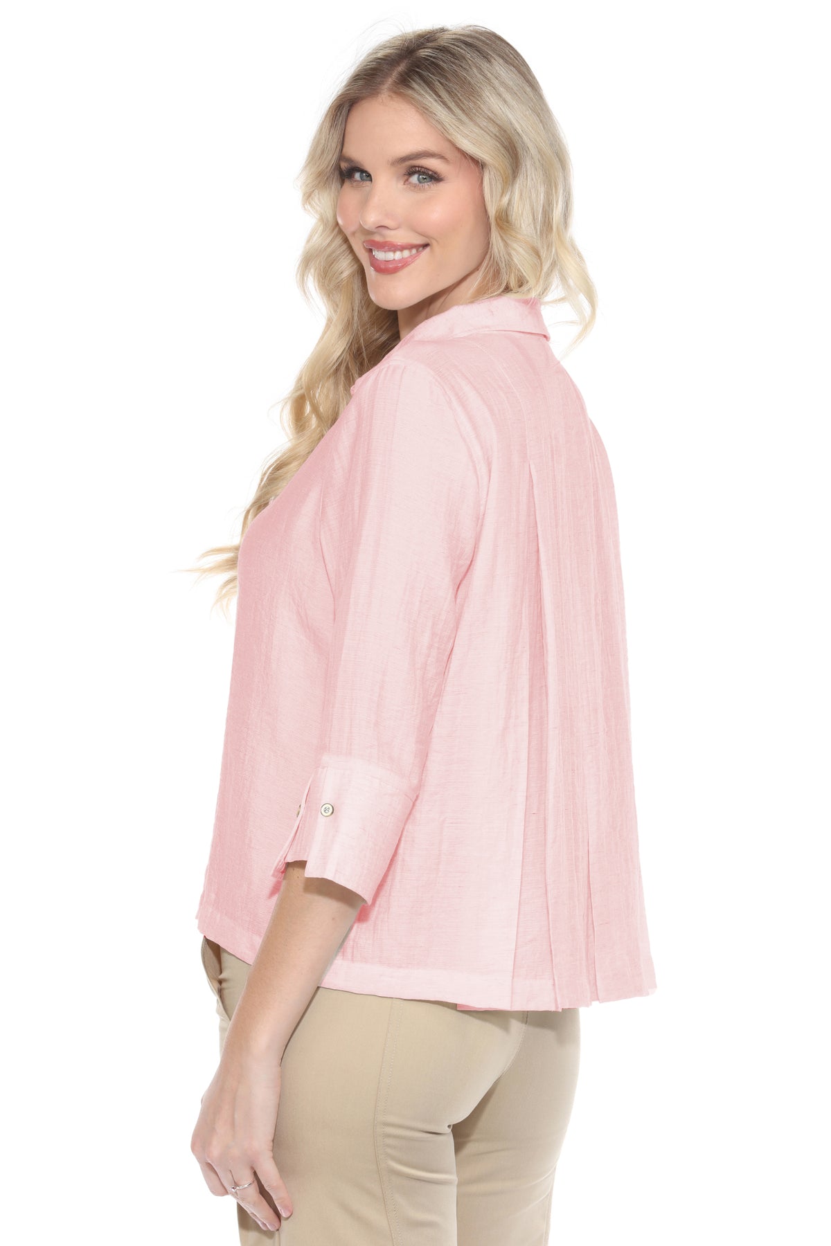 Linen Blend Collared Blouse - CARINE