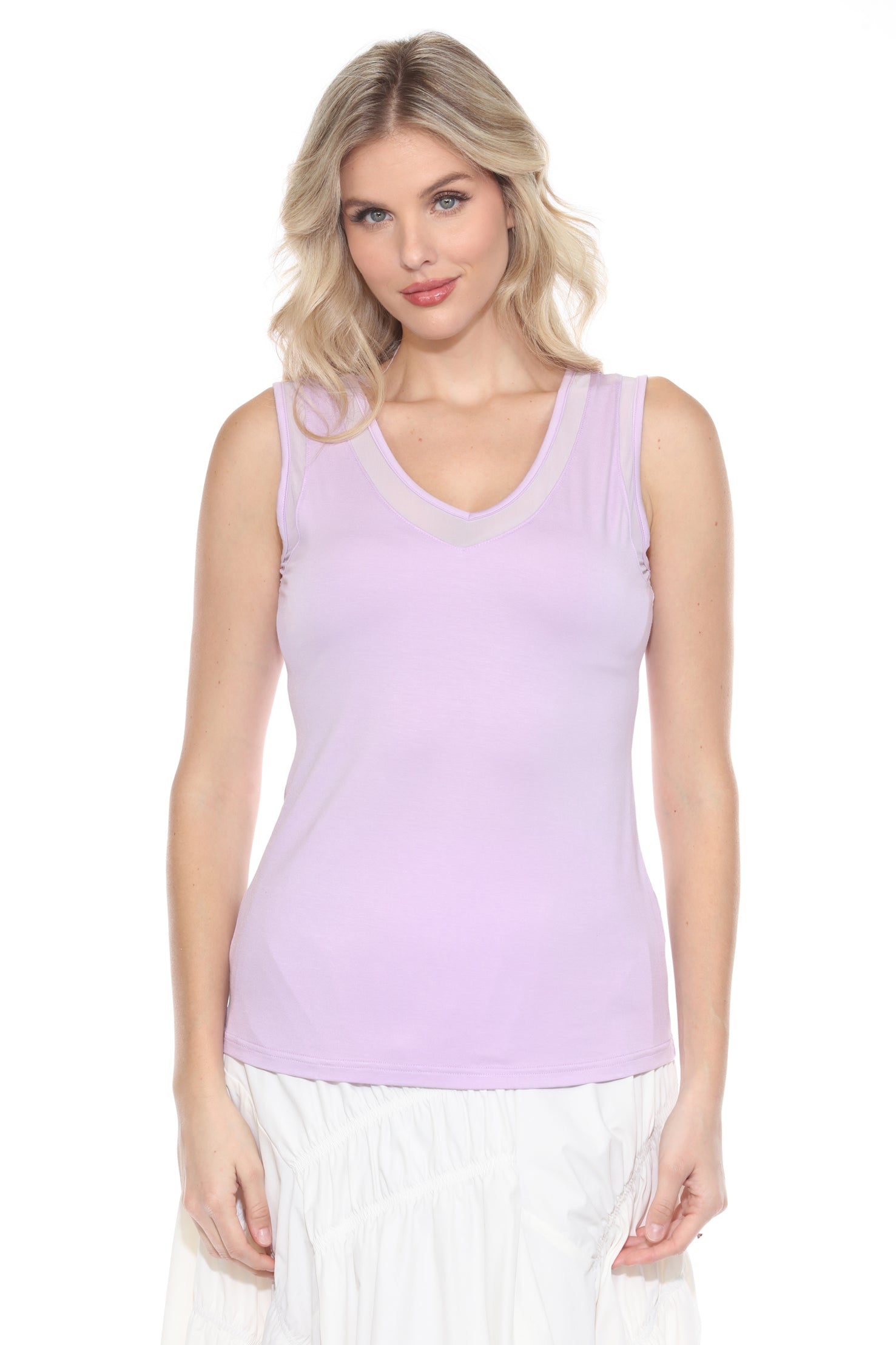 Sheer Trim Tank (Reversible) - CARINE