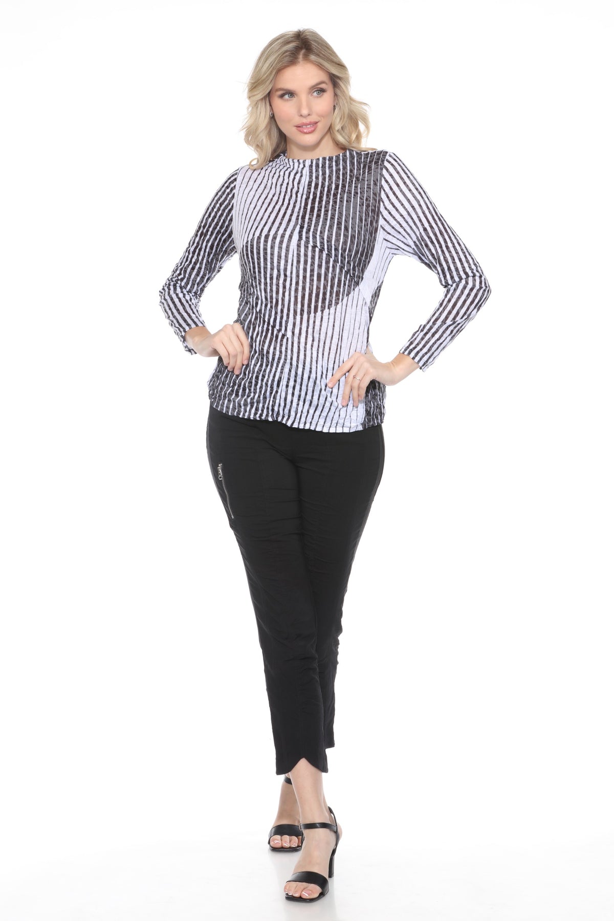Samantha Top - Noir Symmetry - CARINE