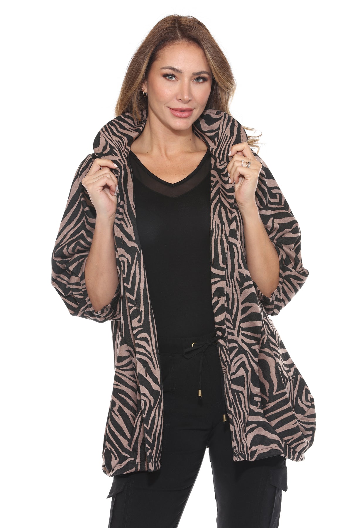 Pattern Knit Button Jacket - CARINE