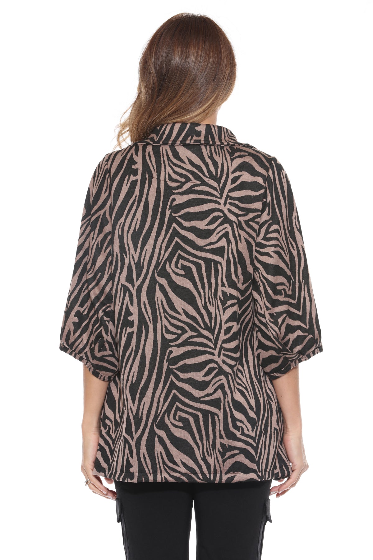 Pattern Knit Button Jacket - CARINE