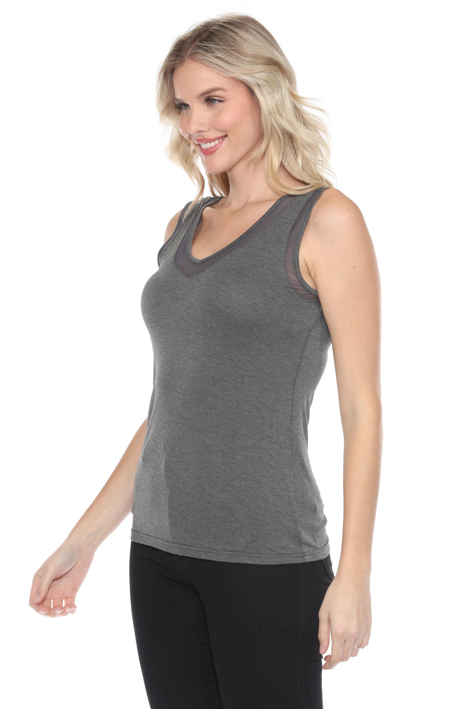 Sheer Trim Tank (Reversible) - CARINE
