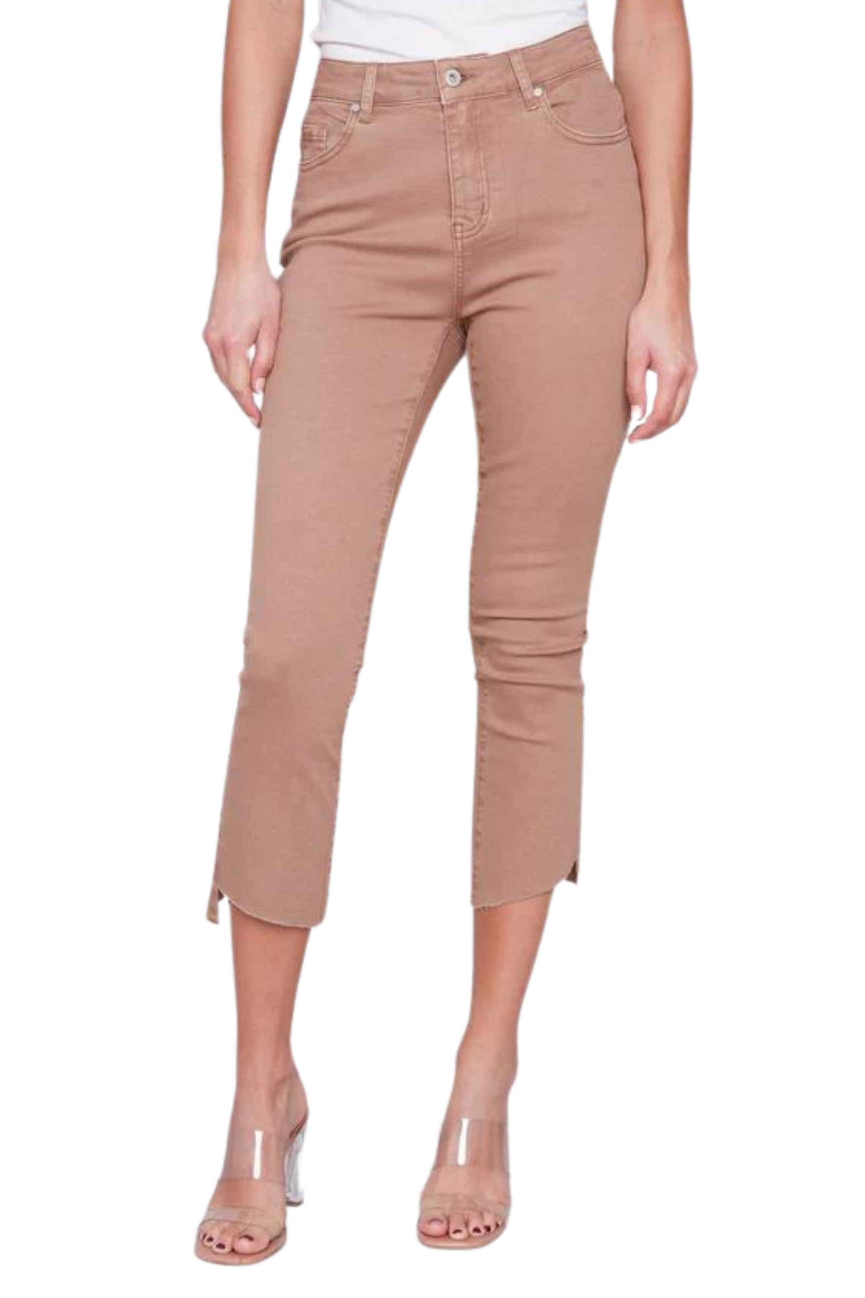 Bell Bottom Pant Raw Assymetrical Hem - CARINE
