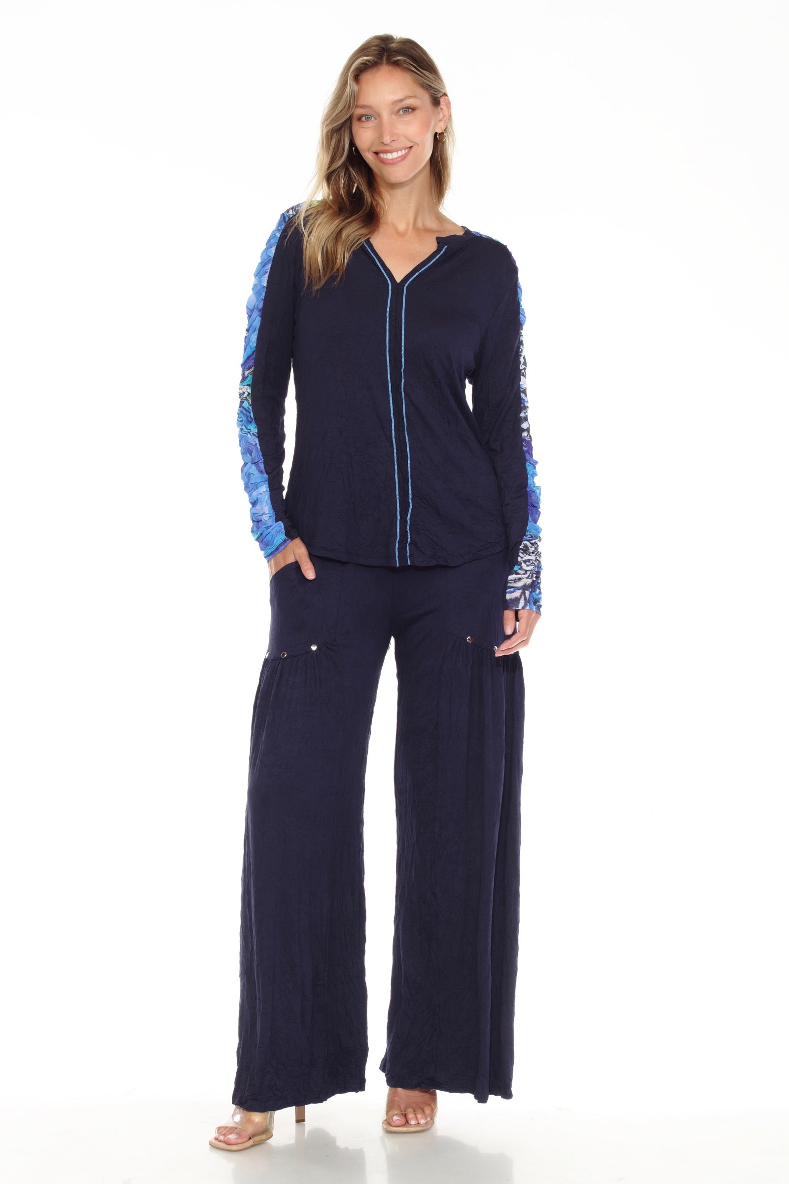 Penelope Top - Sapphire Flutter