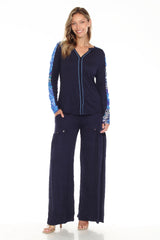 Penelope Top - Sapphire Flutter