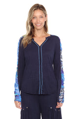 Penelope Top - Sapphire Flutter