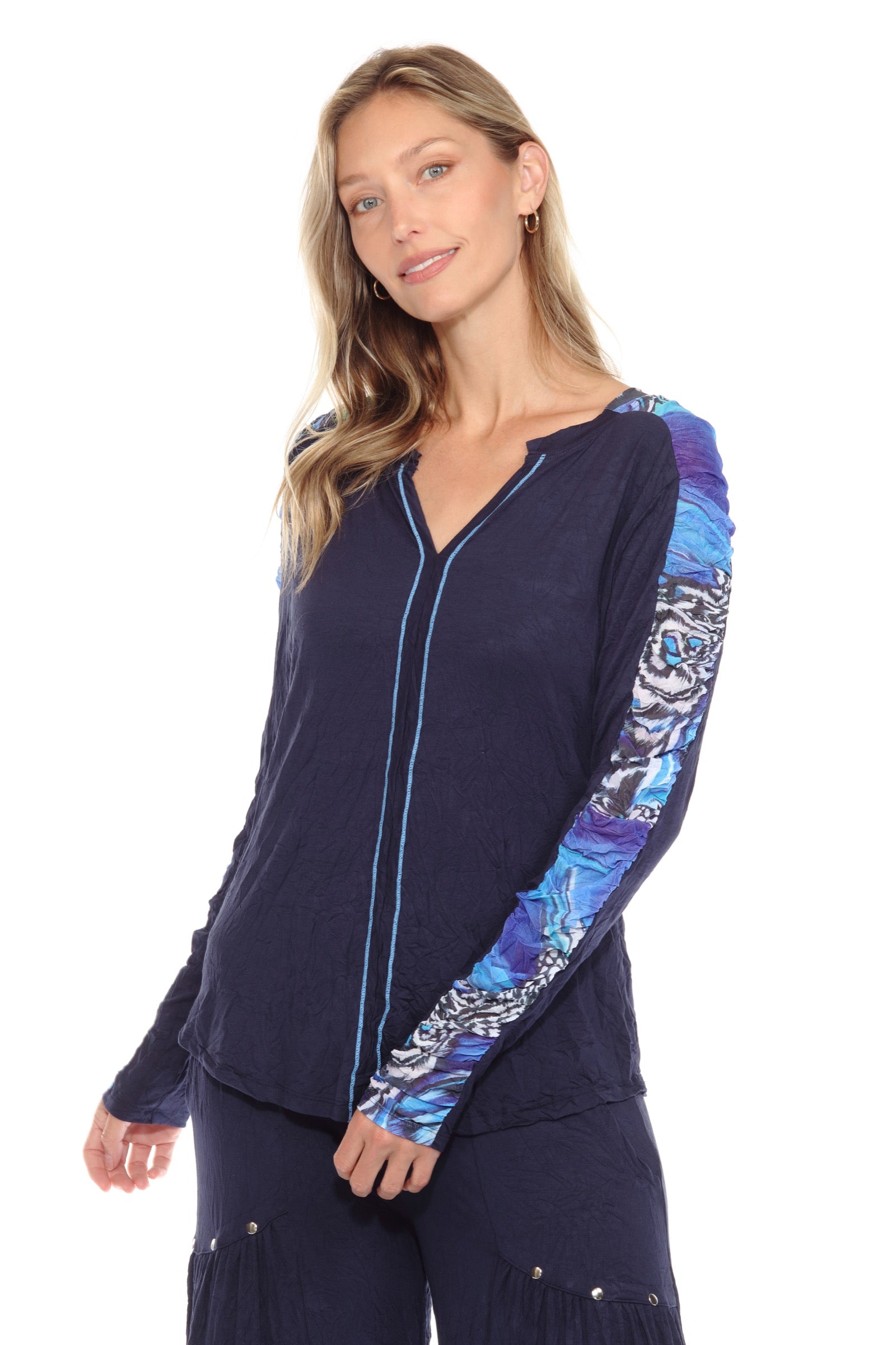 Penelope Top - Sapphire Flutter