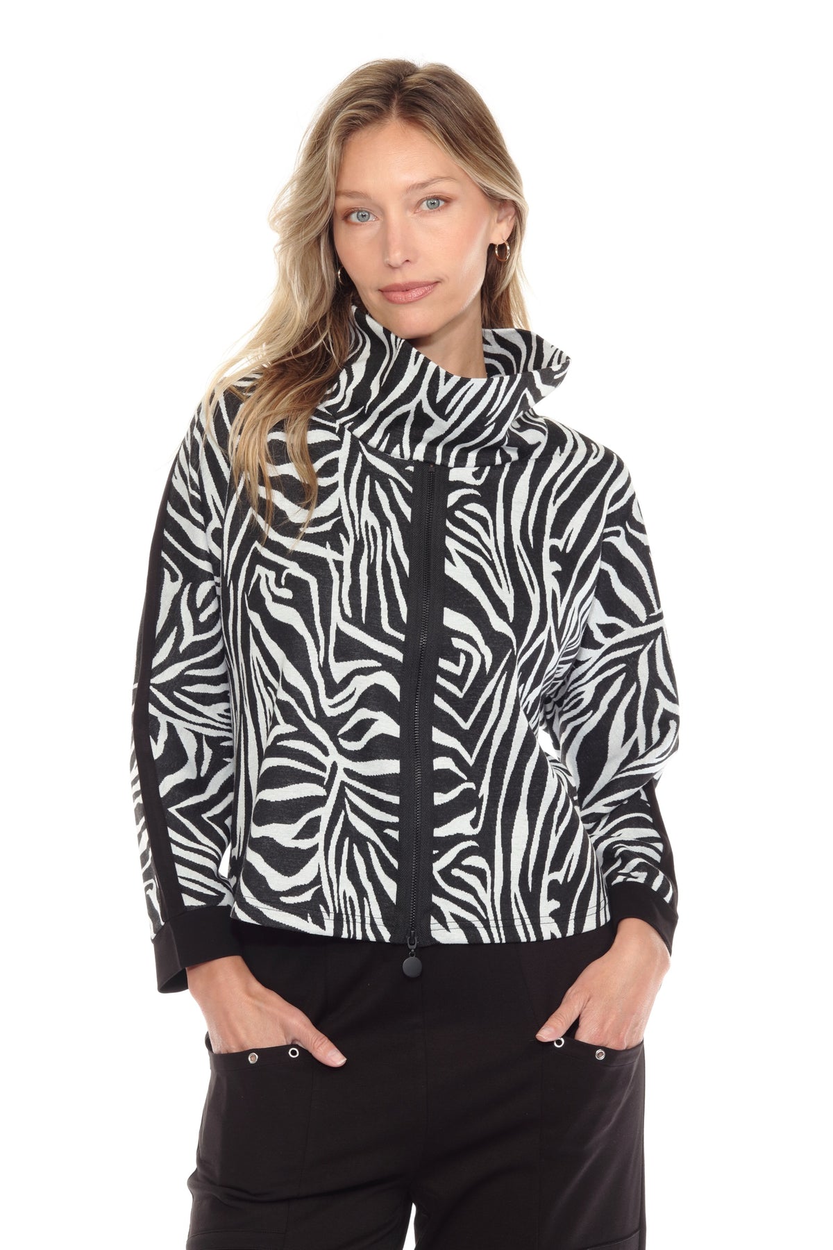 Zip-Down Swing Pullover - CARINE