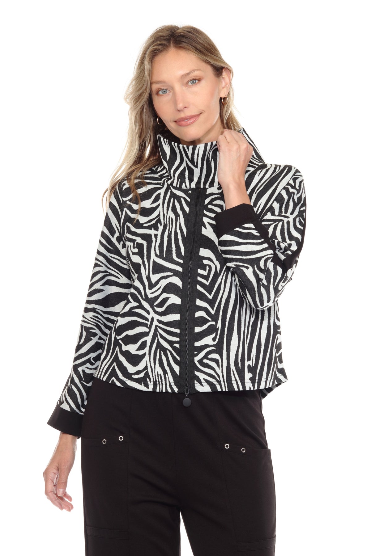 Zip-Down Swing Pullover - CARINE