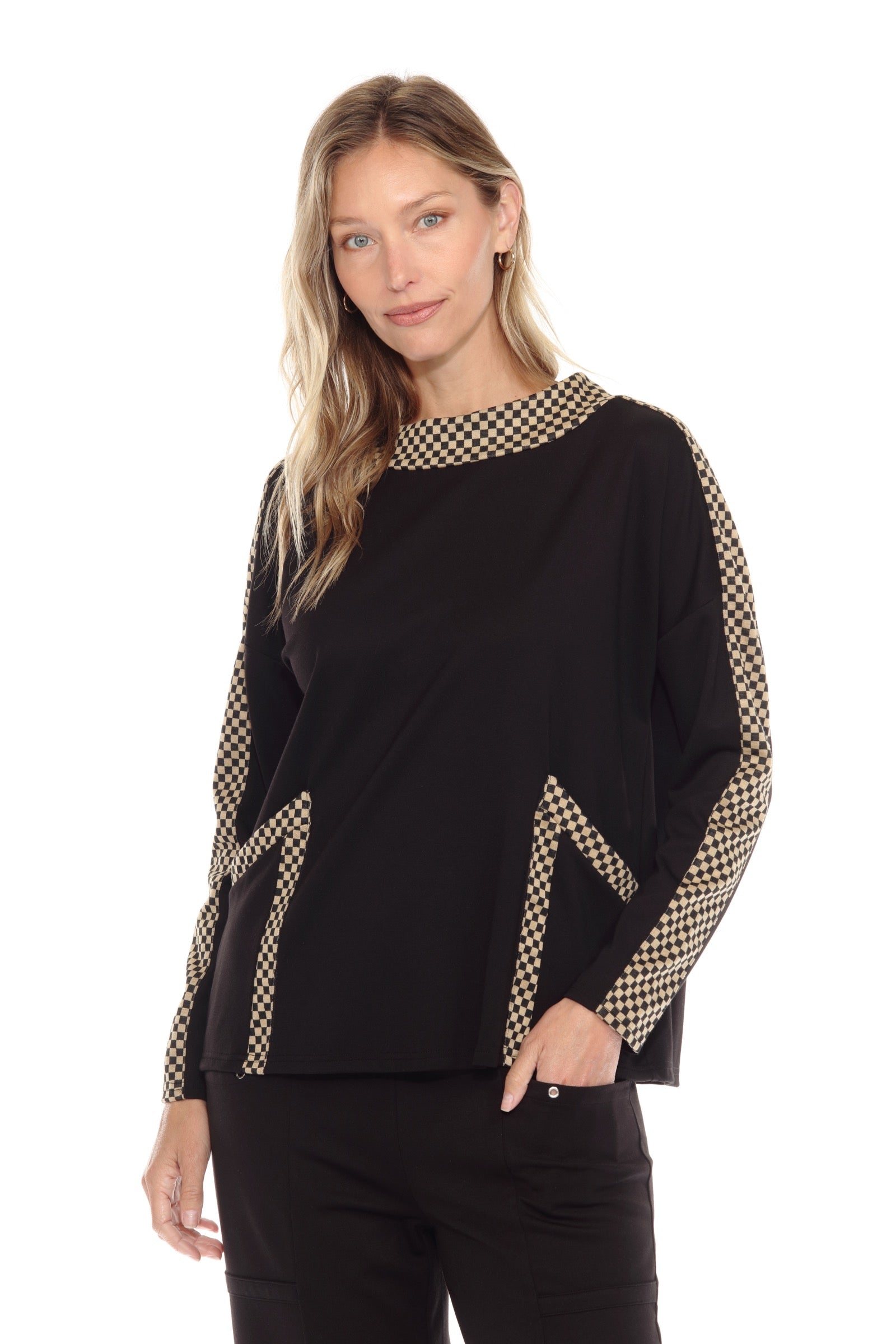 Checker Trim 2pkt Pullover