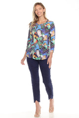 Round-Neck Top - Cubism