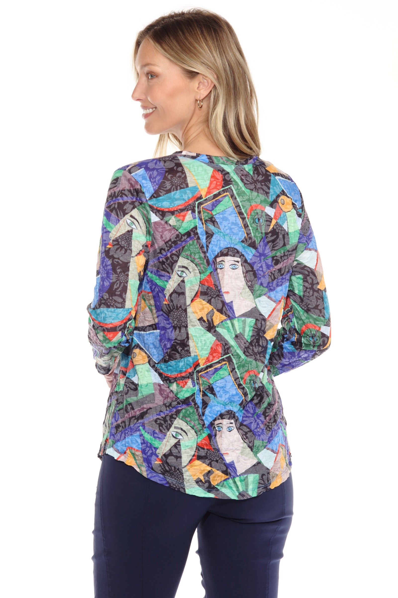 Round-Neck Top - Cubism