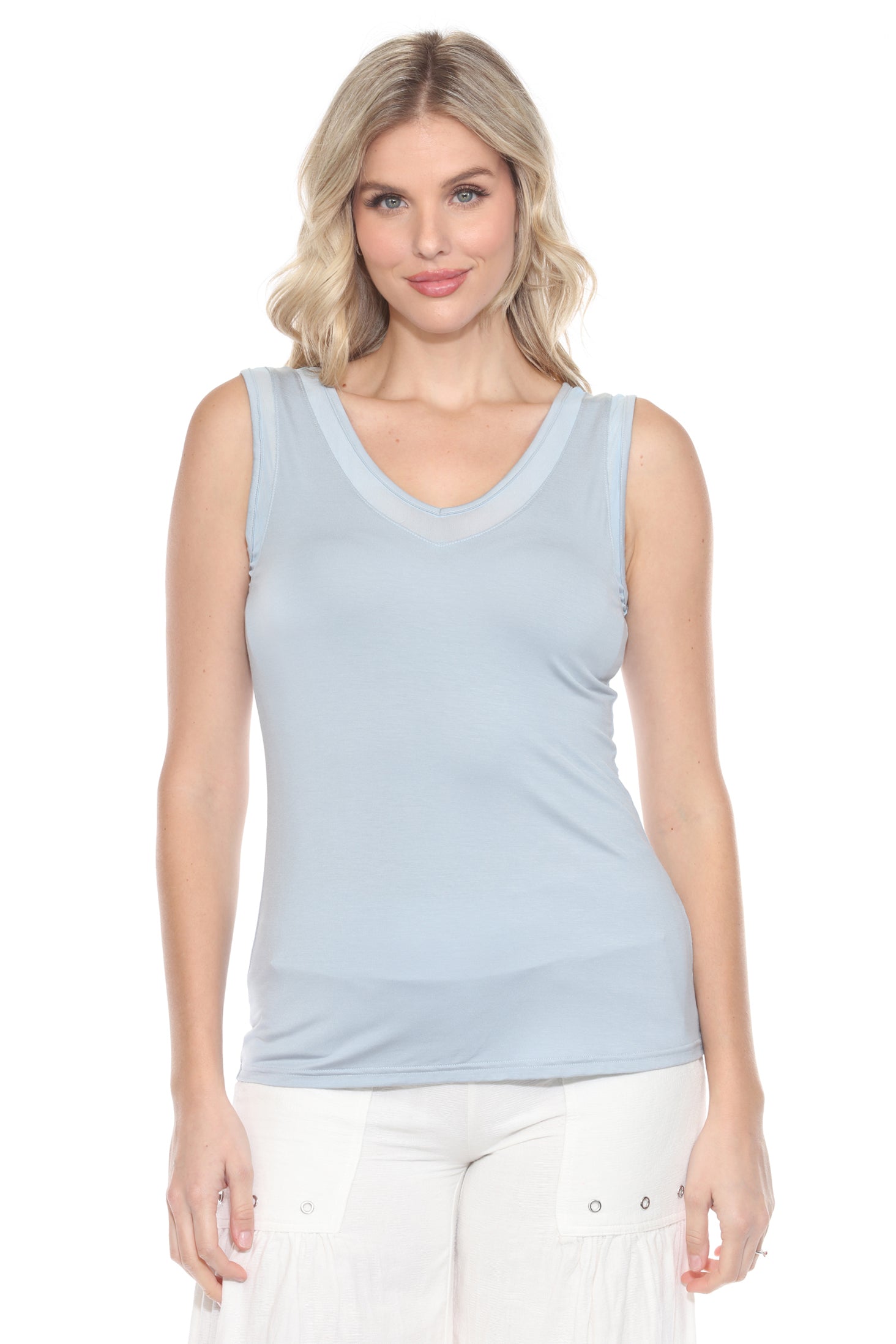 Sheer Trim Tank (Reversible) - CARINE