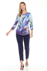 Round-Neck Top - Serene Flow