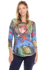 Round-Neck Top - Feline Palette - CARINE