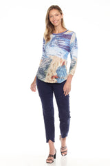 Round-Neck Top - Ocean Drift