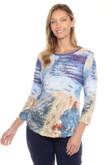 Round-Neck Top - Ocean Drift