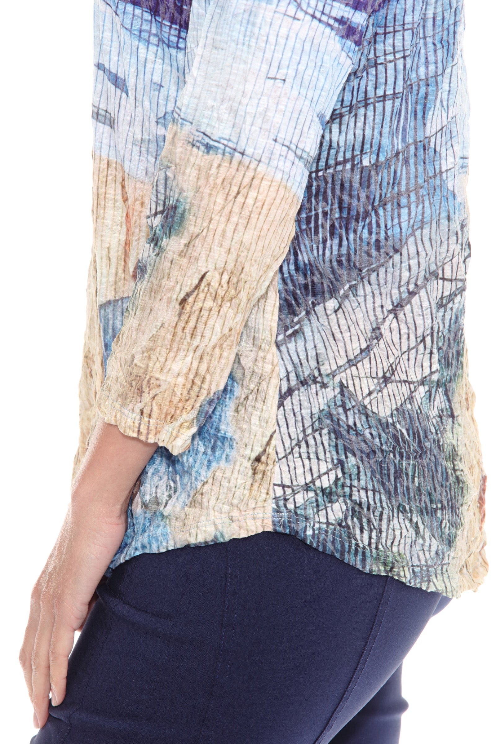 Round-Neck Top - Ocean Drift