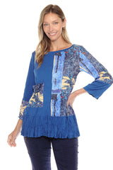 Madison Top - Indigo Tropic