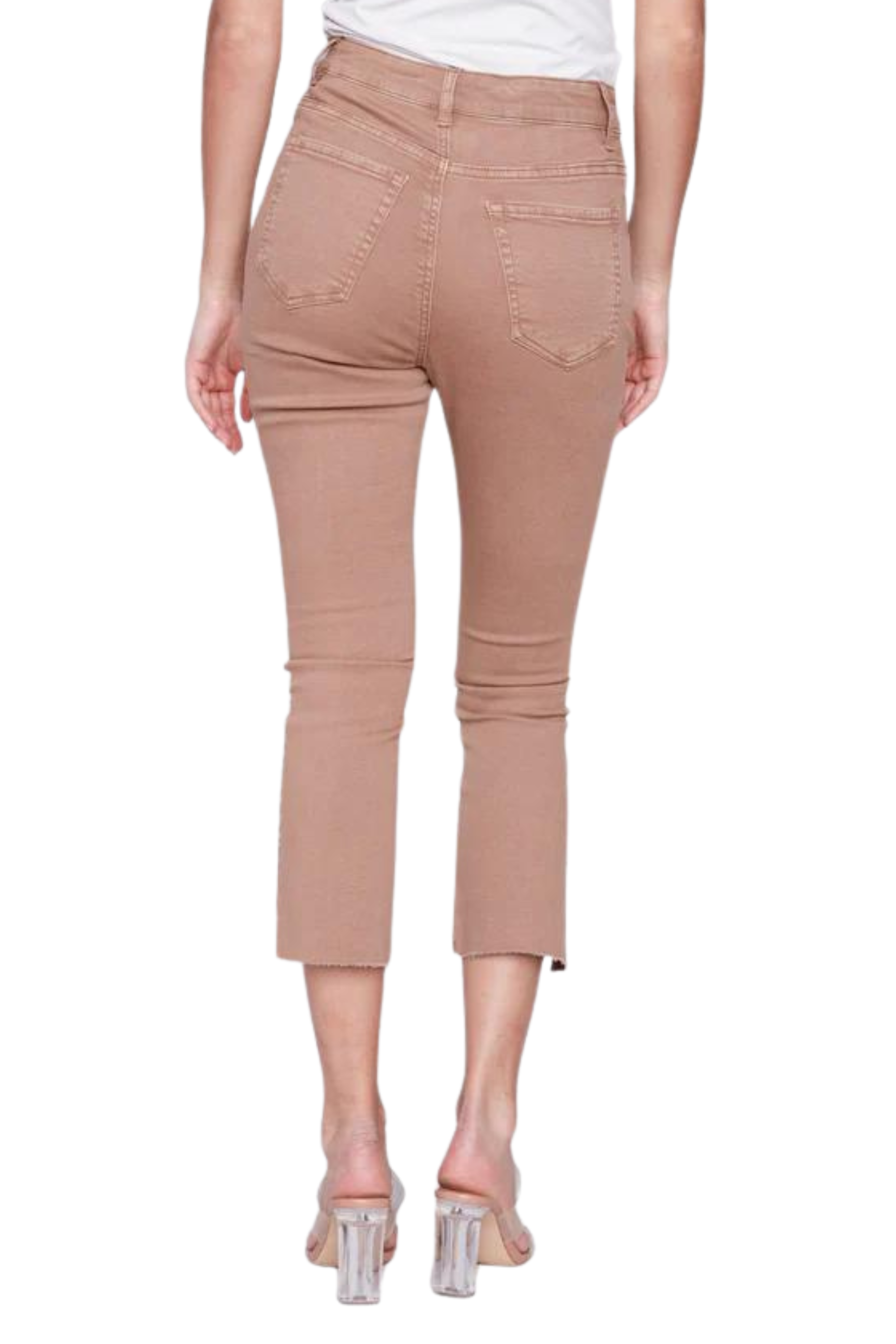 Bell Bottom Pant Raw Assymetrical Hem - CARINE