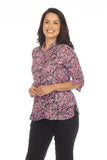 Sabrina Shirt - Magenta Paisley - CARINE