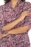 Sabrina Shirt - Magenta Paisley - CARINE