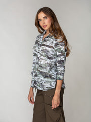 Sabrina Shirt - Olive Drift