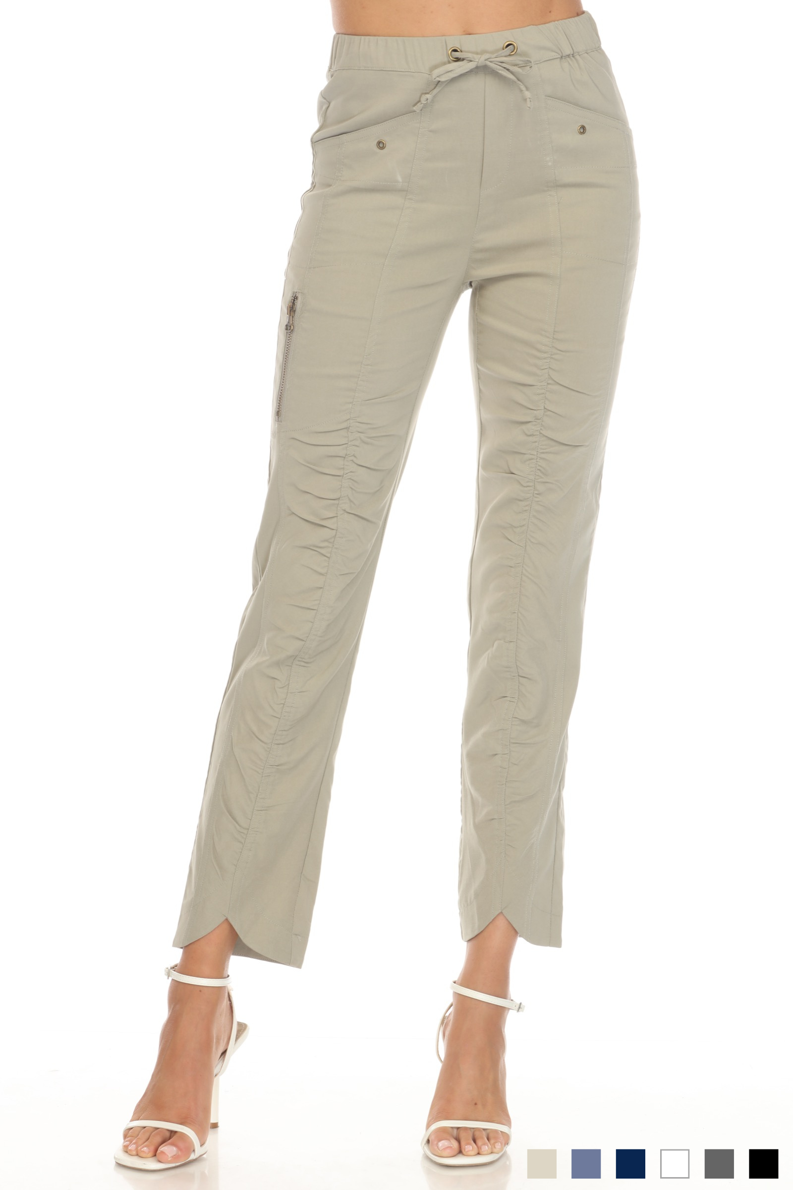 Ruched Scallop Pant - CARINE