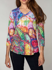 V-Neck Top - Vivid Canvas